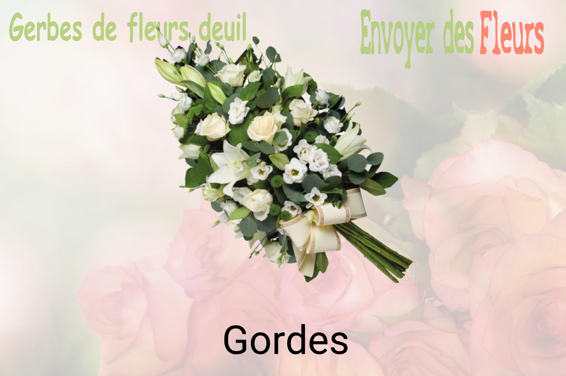 Gerbe de fleurs de deuil livrée à Gordes